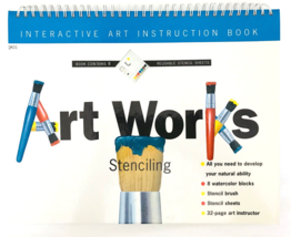 Art Works Stenciling Kit Art Instruction Stencil Sheets Kids Project Book - £12.85 GBP
