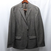 Ralph Lauren 46R Brown Plaid Wool Silk Linen 2 Btn Blazer Sport Coat Jacket - $59.99