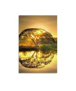 Landscape Poster Circle Reflection Unframed Inside Canvas Art 12x18 Inch... - $13.99