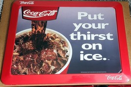 1992 Coca Cola Put Your Thirst On Ice Advertising Counter Mat 15x20 Nice... - $67.49