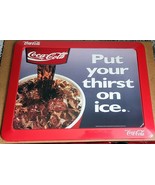 1992 Coca Cola Put Your Thirst On Ice Advertising Counter Mat 15x20 Nice... - £53.07 GBP