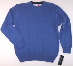NWT Tommy Hilfiger Boys 100% Cotton Blue Sweater, M (10-12), $54.50 - $18.39