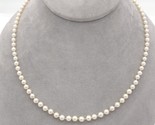 Strand of Small 4mm Cultured Pearl Necklace 18.5&quot; 14k Clasp Jewelry (#J6... - $286.11