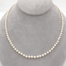 Strand of Small 4mm Cultured Pearl Necklace 18.5&quot; 14k Clasp Jewelry (#J6425) - £228.66 GBP