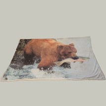 Bear Wildlife Blanket -Northwest Trails Size 5 ft x 45 in - £8.57 GBP