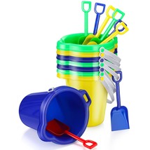 12 Pack 7.5 Inch Beach Sand Buckets And Shovels Set, Plastic Sand Pails Sand Cas - $37.99