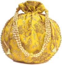Gold Thread &amp; Sequin Embroidery Bag - £30.88 GBP