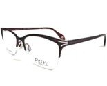 FYSH Eyeglasses Frames 3609 838 Textured Brown Red Cat Eye Half Rim 52-1... - $84.04
