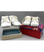 Vtg Baby Cradle Shoes Lot 2 Buster Brown 0E White Original Box Unbranded... - $32.19 CAD
