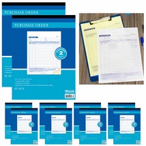 12 Purchase Order 2 Part 50 Set Receipt Book Invoice Record Carbonless Duplicate - £121.49 GBP