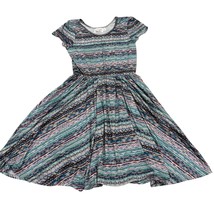 DotDotSmile DDS Girls Lucy Twirl Dress 8/10 Chevron Stripes Multicolor - $19.20