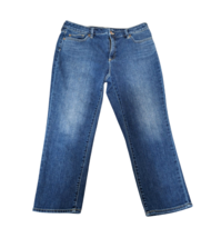 Lands End Womens Jean Denim Pants Medium Wash Sz 12  34&quot;W - $10.57 CAD