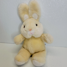 Vintage 1986 Animal Playthings Inc. Cream Bunny Rabbit Plush Chubby Cheeks Soft - £7.74 GBP