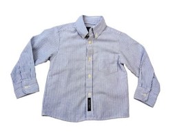 Toddler Boys Salty Dog 4T Blue Pinstripe Button-up Shirt EXCELLENT Condi... - $7.43