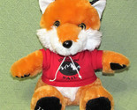 12&quot; SNOW BUSINESS FOX I LOVE VAIL STUFFED ANIMAL PLUSH WITH RED HOODY CO... - $10.80