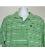 Budweiser Beer Striped Polo Shirt Mens XXL Green Cotton Poly Blend - £22.88 GBP