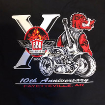 BBB 2009 Motorcycle Rally Bikes Blues BBQ Shirt Fayettevillle Size Small... - $4.20
