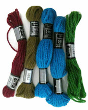 LAINE TAPISSERIE DMC France 100% Wool 7995 7344 7355 7199 Needlepoint Yarn Lot - £12.74 GBP