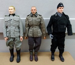 Wwii 12-inch German Soldiers - Set Of 3 (1/6 Scale) [Pls Read Details] - £79.92 GBP