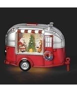 6.5&quot;H LIGHTED SWIRL CAMPER SANTA &amp; REINDEER CAMPFIRE - $98.95