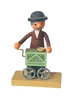 Wendt Kuhn ERZGEBIRGE Carved Wooden Figure Town People steinbach Street Vendor - $49.45