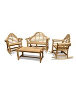 Windsor&#39;s Grade A Teak Lutyens 4pc Set-Rocking Bench /2 Rocking Chairs a... - $68,445.85 MXN