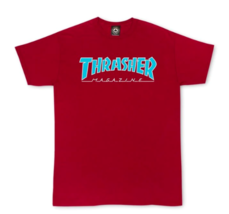 Mens T-shirt Thrasher Magazine Logo Cardinal Red - £13.60 GBP