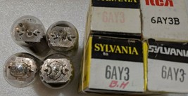 6AY3 / 6AY3B Lot of Four (4) Tubes Sylvania & RCA NOS NIB Gray Plate - $9.95
