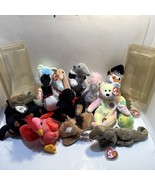 Vintage Original TY Beanie Babies Lot Of 14 All w/ Tags, Protectors + Be... - $29.69