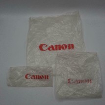 Vintage Lot of 3 Canon Red Logo Bags from Camera Set - $30.79