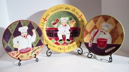 Plates Chef Set of 3 (9&quot; &amp; 2x 6.5&quot;) Jennifer Brinley Certified Internati... - $21.11
