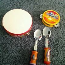 Kid tambourines and musical spoons - $4.99