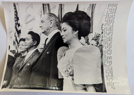 Philippine Pres. and Mrs. Ferdinand E Marcos and Pres. &amp; Mrs. Johnson B&amp;W Photo - £14.91 GBP