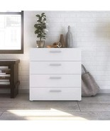 BESTGOODSHOP Original White Modern Bedroom 4-Drawer Dresser Bedroom Furn... - $197.99