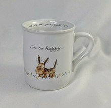 Hallmark Rim Shots I&#39;m So Happy Dog Coffee Cup 1985 - £7.60 GBP