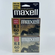 2 Maxell Audio Cassette Tapes High Bias XLII 60 Minute 2 New And Sealed - £12.97 GBP