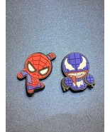 2 PC Spiderman &amp; Venom Shoe Charms - Soft PVC - $45.33 MXN