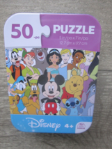Disney&#39;s Mickey Mouse &amp; Disney Characters Mini Puzzle In Tin 50 Pcs New ... - £6.96 GBP