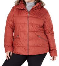 Columbia Womens Plus Size Faux Fur Trim Puffer Jacket Size 2X Color Brown - £97.91 GBP