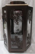 Yankee Candle Large Jar Holder J/H BALSAM LANTERN metal glass bronzed - £86.44 GBP