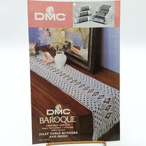 Vintage Baroque Crochet Pattern and Instructions, Filet Table Runner and... - $7.85