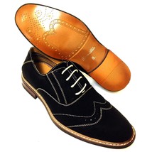 Men&#39;s Wing Tip Dress Shoes Brogue Toe Lace Up Fashion Oxfords Casual Bla... - €25,52 EUR