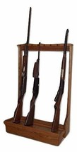 handmade 8 Gun Vertical Wall Rack Single Barrel Model (Golden Oak Finish) - £136.68 GBP