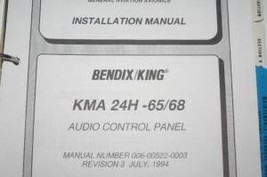 Bendix King KMA24H-65/68 Audio Panel Install/maintenance/overhaul manual... - $147.00