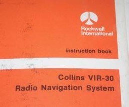 Rockwell Collins VIR-30 Radio NAvigation NAV  Instruction manual Book - $148.50