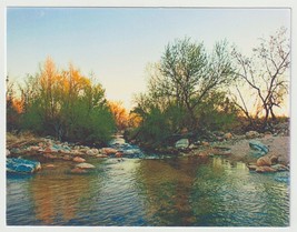 Sunset Stream Sabino Canyon Nation Park Tucson Arizona Vintage Postcard Unposted - £2.72 GBP