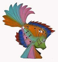 BEAUTIFUL UNIQUE RAINBOW NAUTICAL FISH candle holder CONTEMPORARY METAL ... - £29.76 GBP