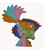 BEAUTIFUL UNIQUE RAINBOW NAUTICAL FISH candle holder CONTEMPORARY METAL ... - £30.02 GBP