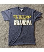 #1 DAD BEST DADS GET PROMOTED TO GRANDPA T-SHIRT BLUE HEATHER  (S) (CH) ... - $9.75 CAD