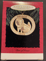 Hallmark Keepsake 1994 Time Of Peace Lion &amp; Lamb Friends Christmas Ornament - £5.46 GBP